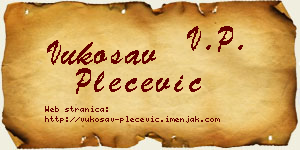 Vukosav Plećević vizit kartica